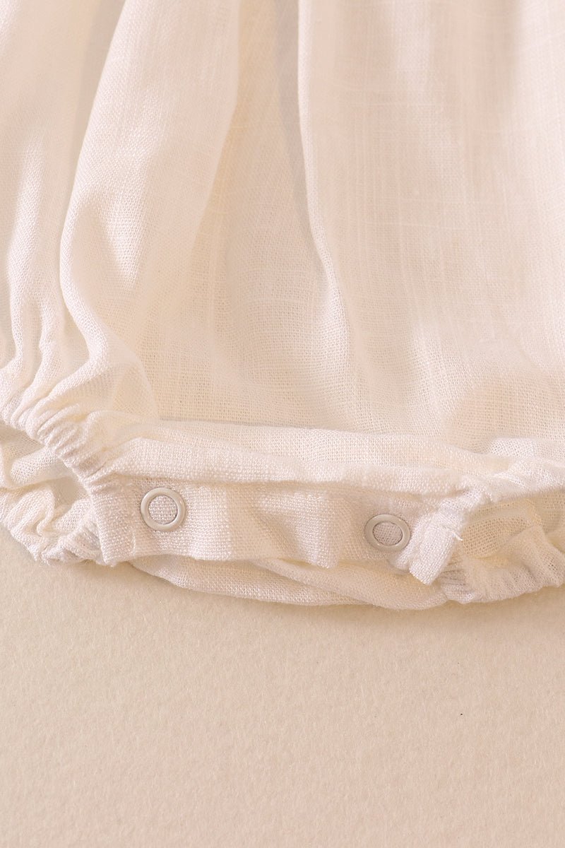 Linen White Ruffle Strap Bubble - Gibs+Grady