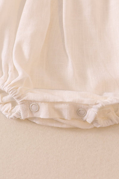 Linen White Ruffle Strap Bubble - Gibs+Grady