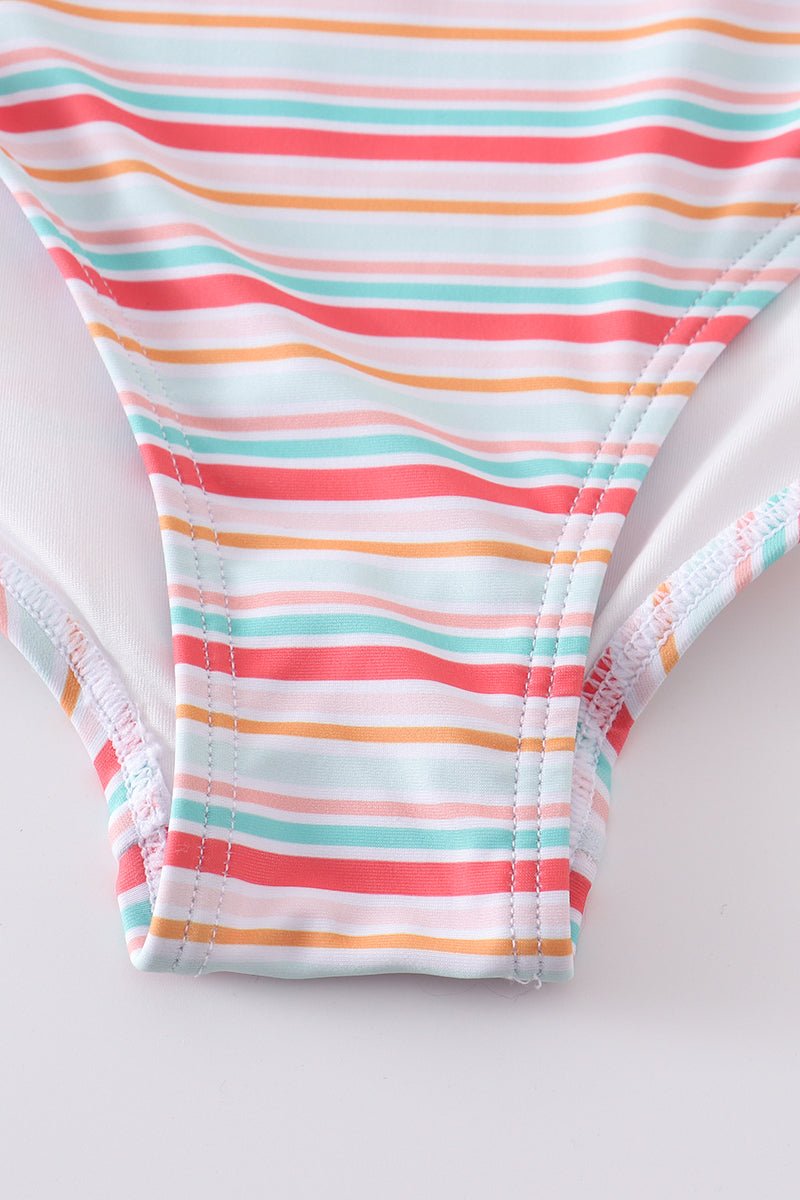 Maggie Rainbow Stripe Strap Swimsuit UPF50+ - Gibs+Grady