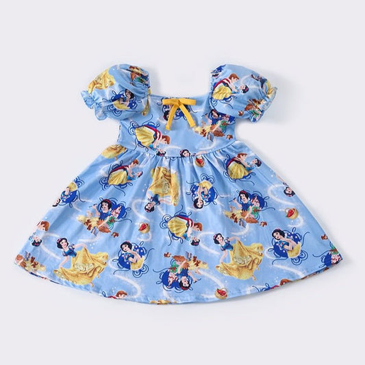 Magic Mirror Princess Print Blue Dress - Gibs+Grady