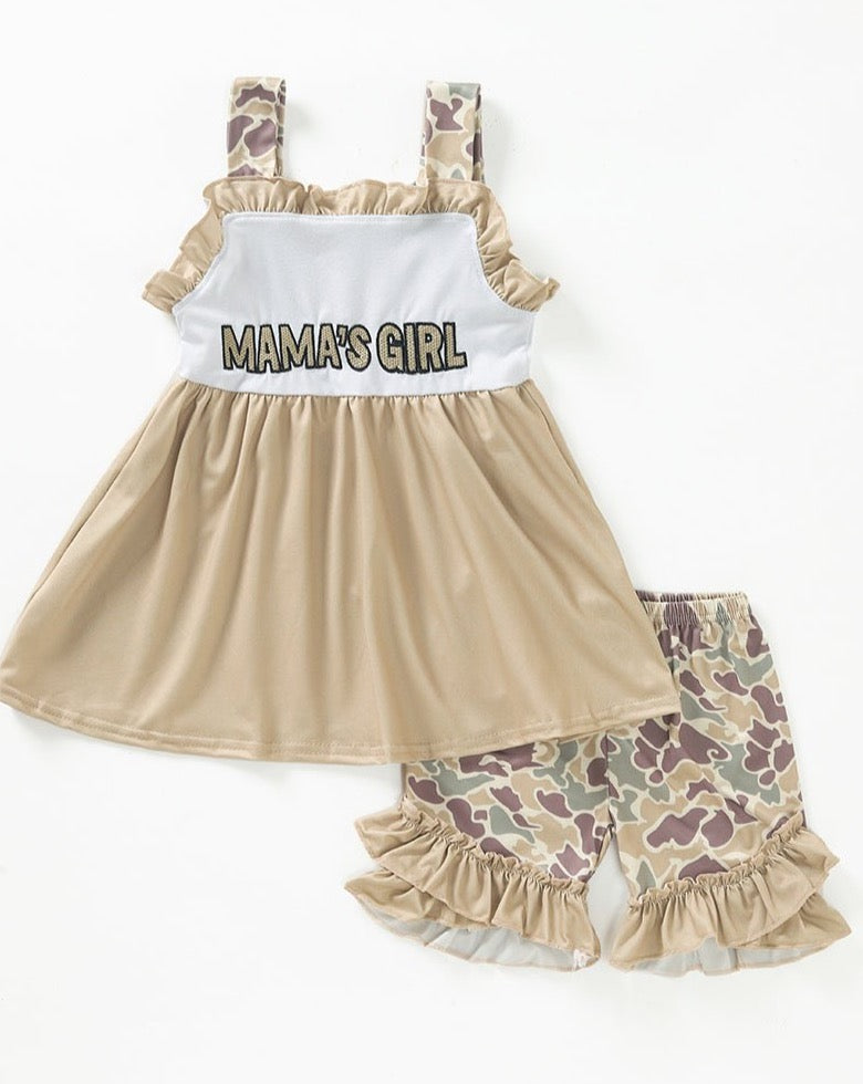 Mama’s Girl Camo Print Girl Shorts Set - Gibs+Grady