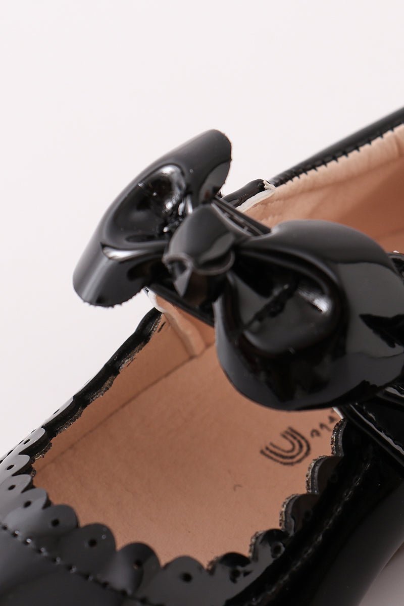 Mary Jane Shoes with Bow - Black - Gibs+Grady