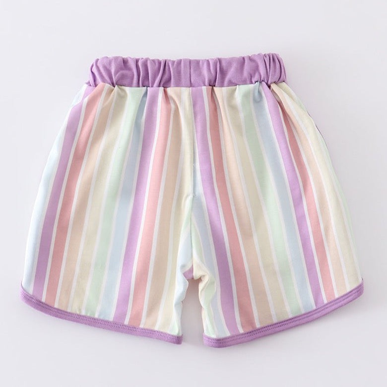 Melody Multicolored Stripe Girl Shorts - Gibs+Grady