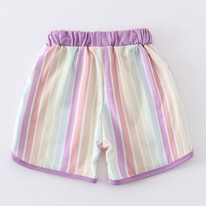 Melody Multicolored Stripe Girl Shorts - Gibs+Grady