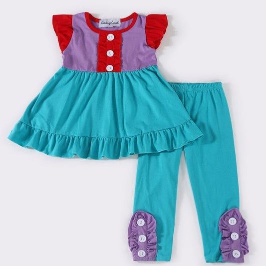 Mermaid Ruffle Pants Set - Gibs+Grady