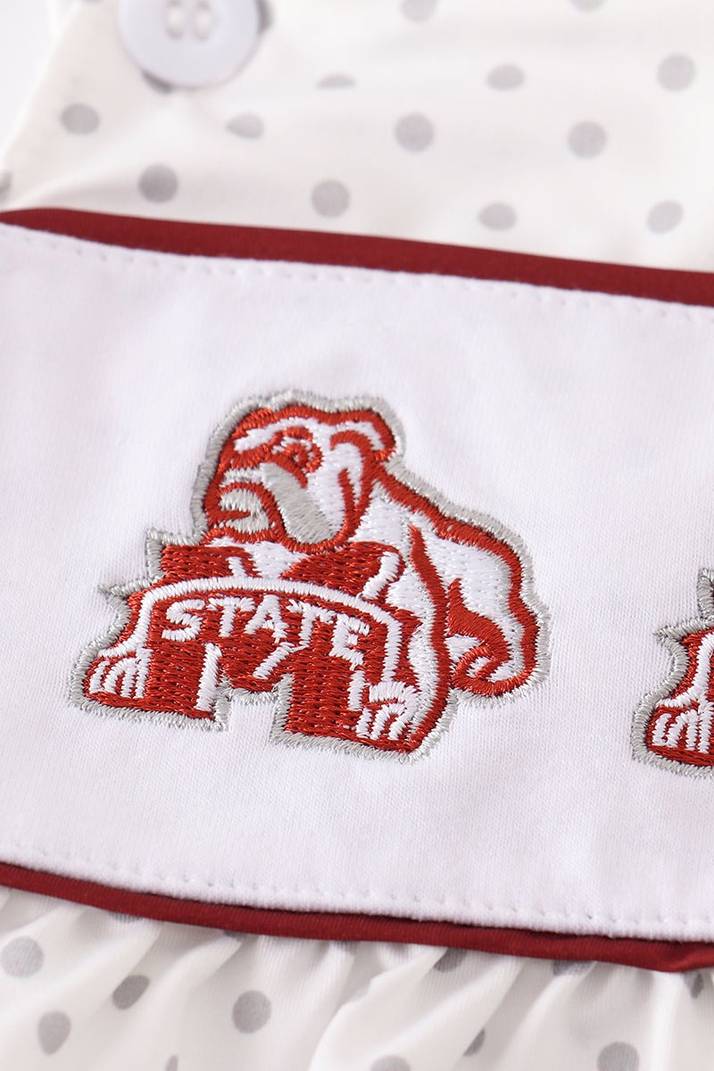 Mississippi State Embroidered 2pc Girl Swimsuit - Gibs+Grady