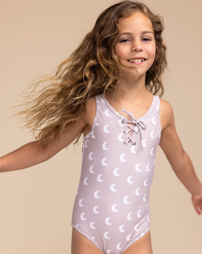 Moon Print One Piece Girl Swimsuit - Gibs+Grady