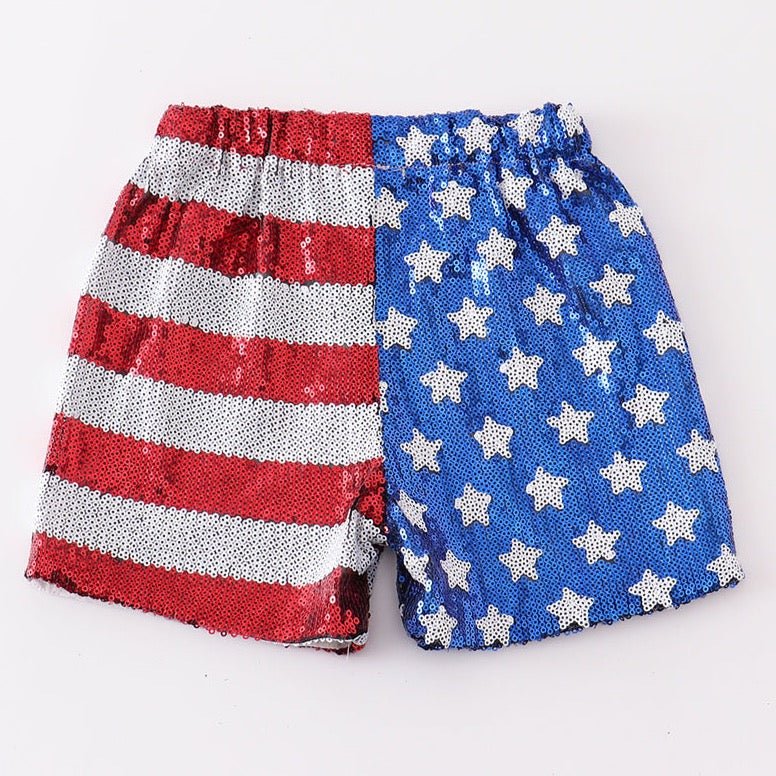 Patriotic Flag Sequin Women’s Shorts - Gibs+Grady