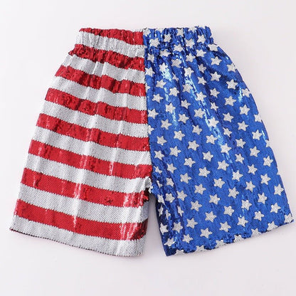 Patriotic Sequin Girl Shorts - Gibs+Grady