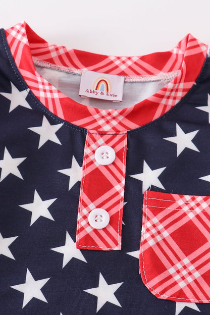 Patriotic Star Print Boy Top - Gibs+Grady