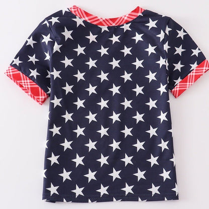 Patriotic Star Print Boy Top - Gibs+Grady