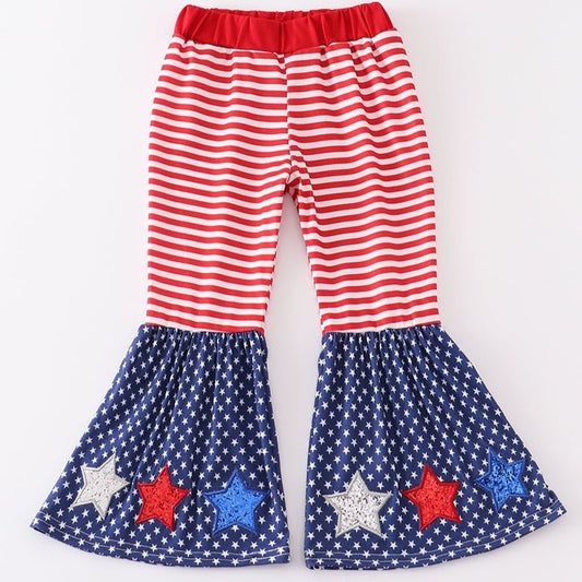 Patriotic Star Spangle Girl Bell Bottoms - Gibs+Grady