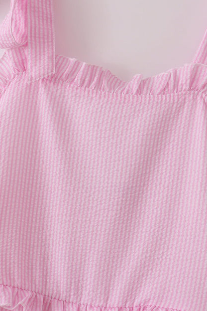 Pink Seersucker Women’s Dress - Gibs+Grady