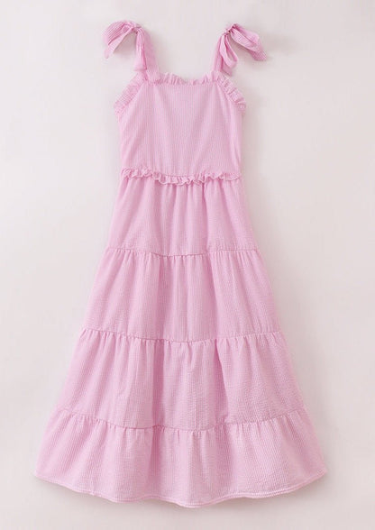 Pink Seersucker Women’s Dress - Gibs+Grady