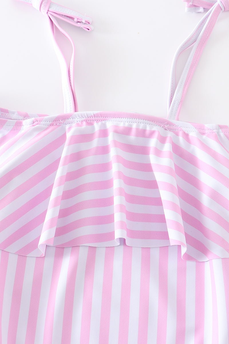 Pink Stripe Strap Swimsuit UPF50+ - Gibs+Grady