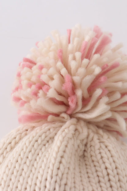 Rainbow Hand Embroidered Pom Pom Beanie Hat - Gibs+Grady