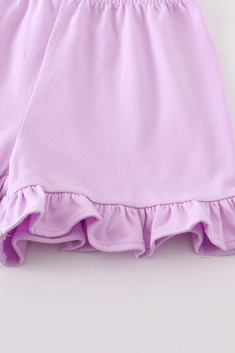 Ruffle Shorts - Purple - Gibs+Grady