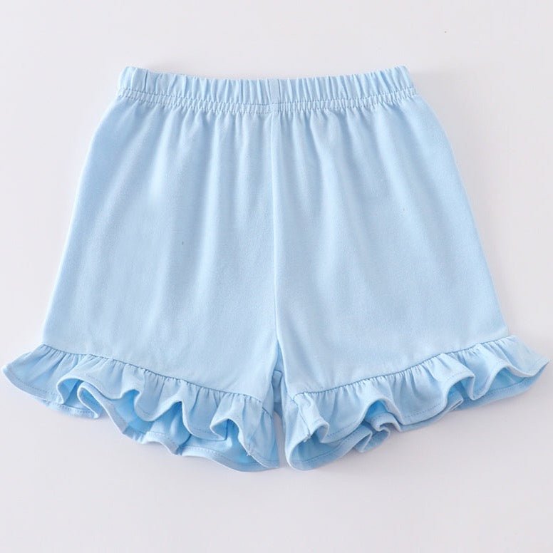 Ruffle Shorts - Sky Blue - Gibs+Grady