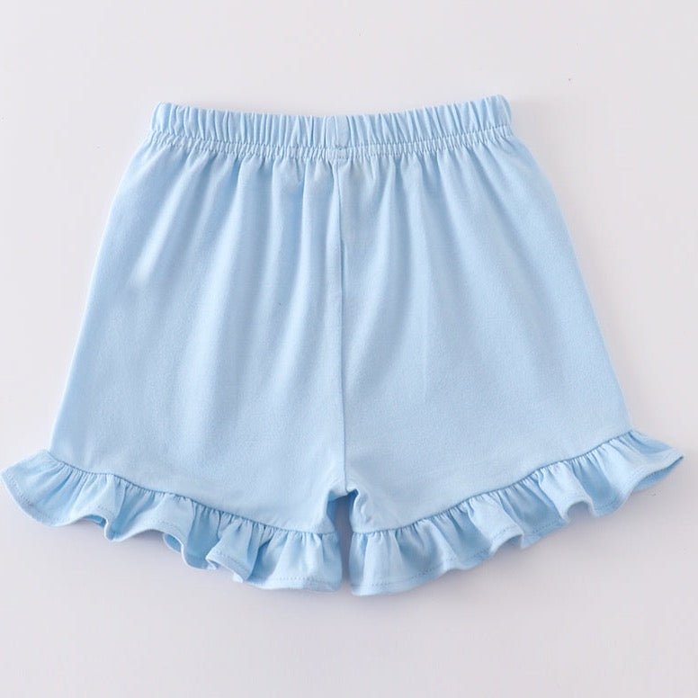 Ruffle Shorts - Sky Blue - Gibs+Grady