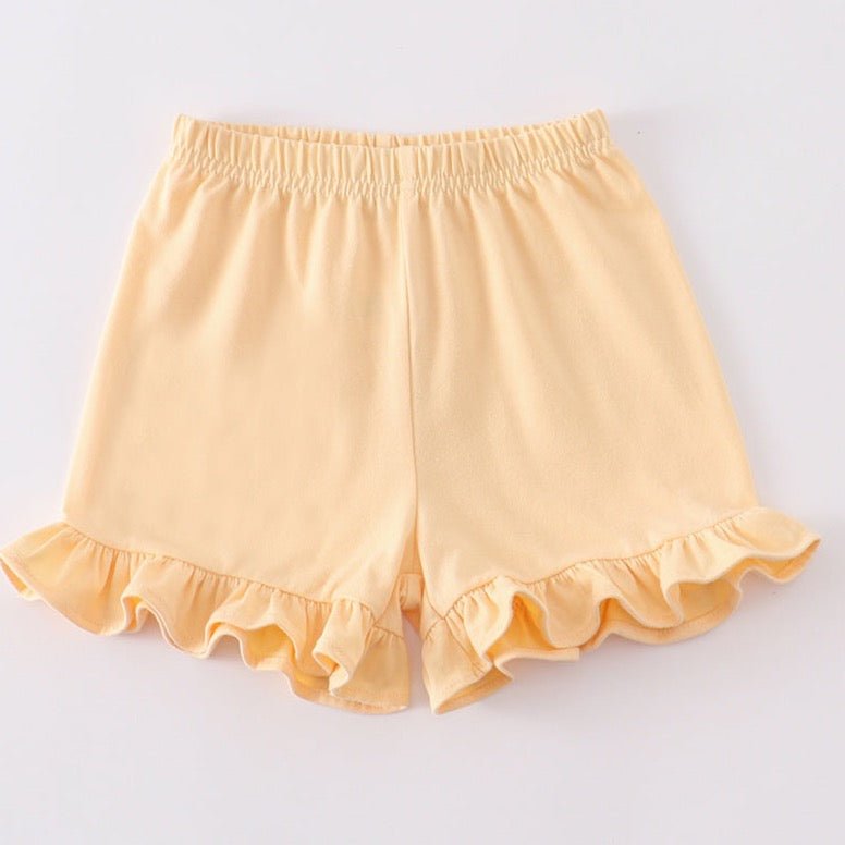 Ruffle Shorts - Yellow - Gibs+Grady