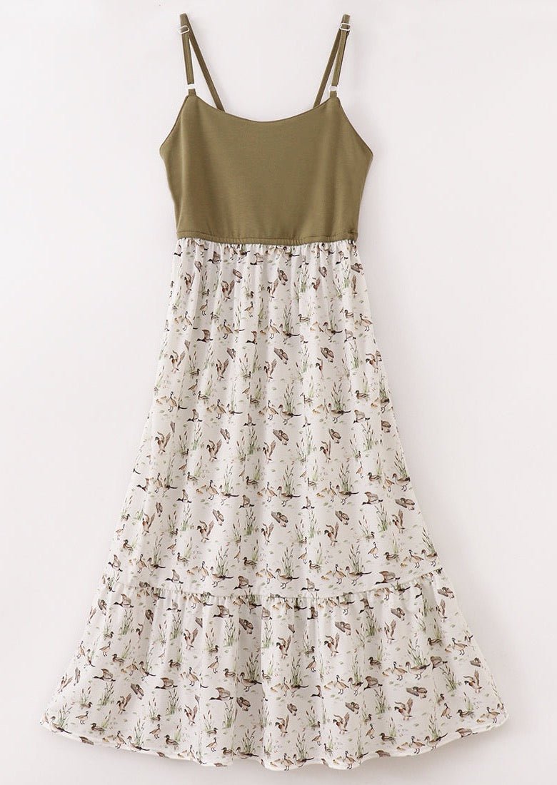 Sage Duck Print Women’s Dress - Gibs+Grady