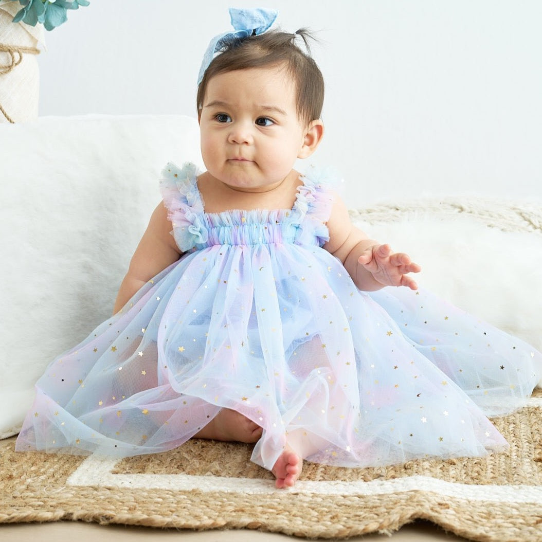 Star Strap Tulle Dress - Blue - Gibs+Grady