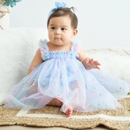 Star Strap Tulle Dress - Blue - Gibs+Grady