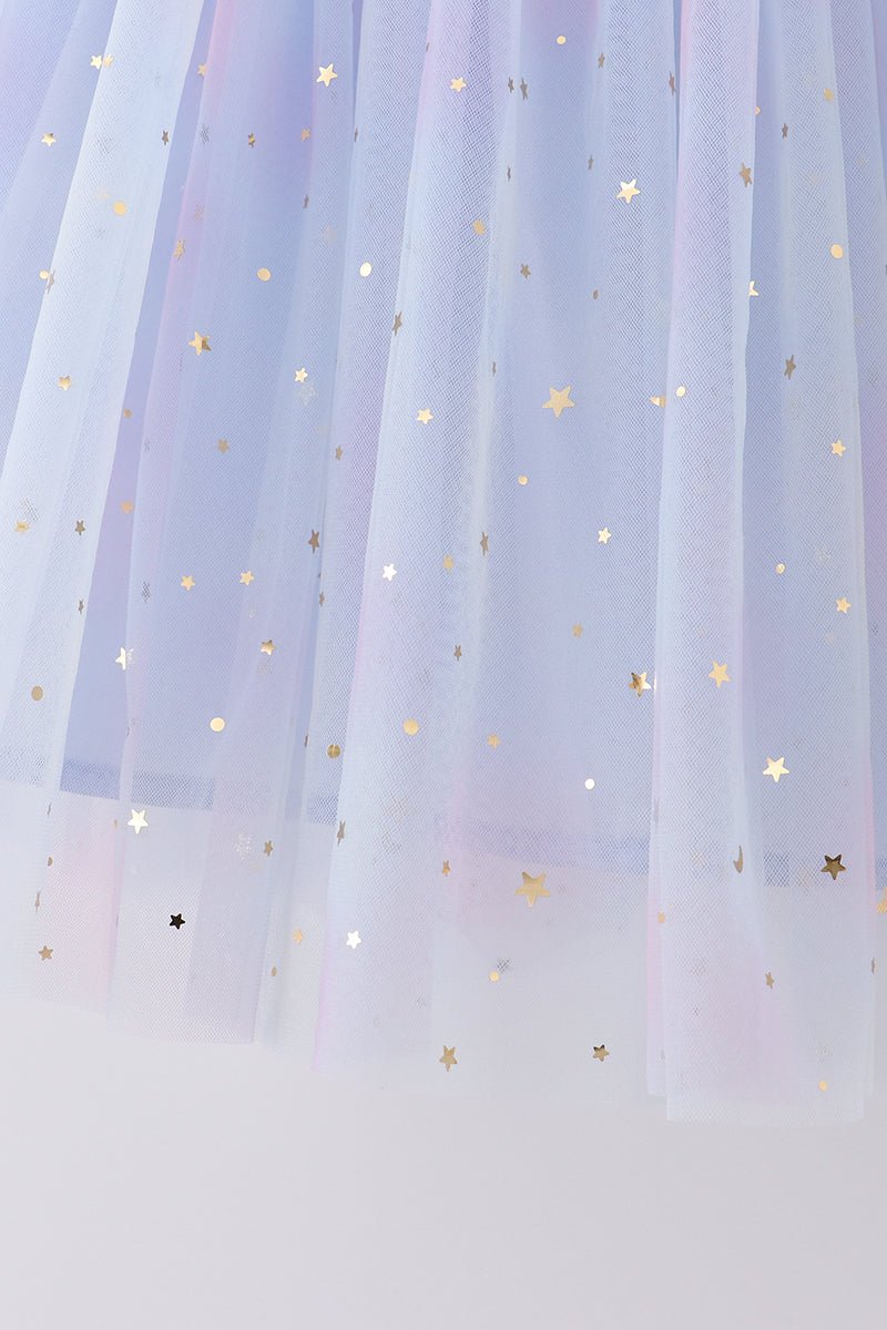 Star Strap Tulle Dress - Blue - Gibs+Grady