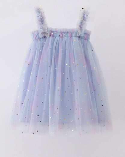 Star Strap Tulle Dress - Blue - Gibs+Grady