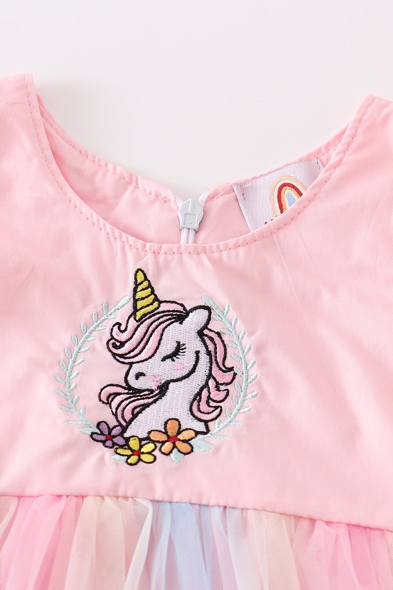 Unicorn Rainbow Ruffle Girl Bubble - Gibs+Grady